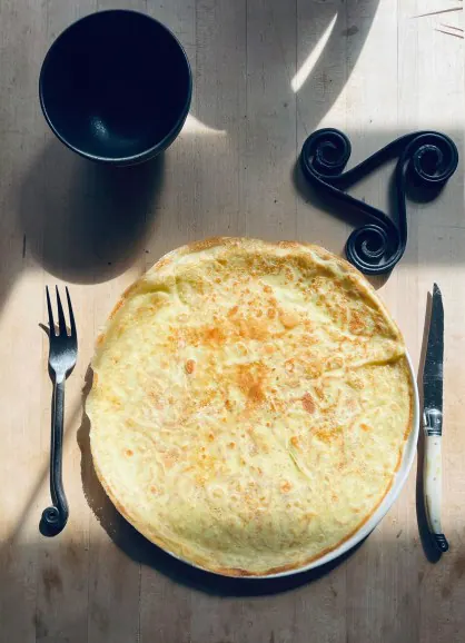 A stack of gluten-free crepes