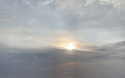 Sunlight breaking through clouds