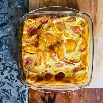 A baked fruit dish