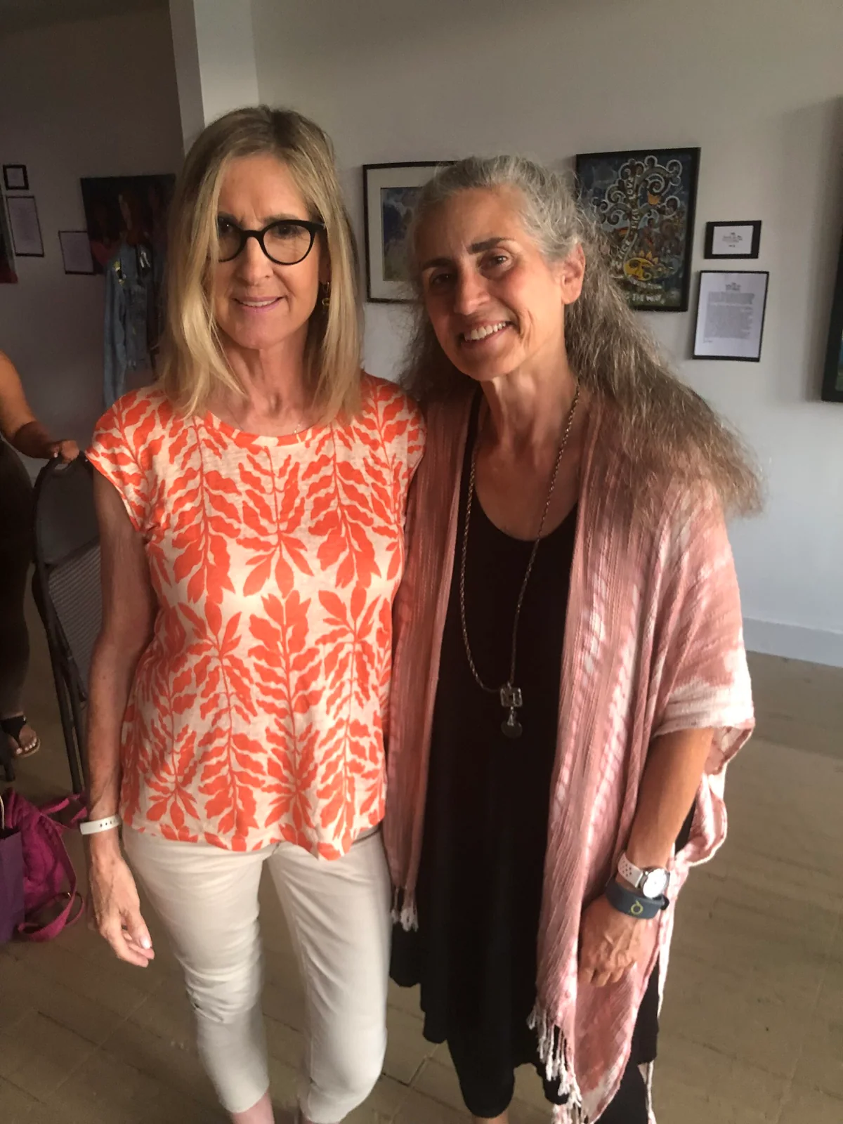 Anne Newgarden with her friend Annette at the LightClub event